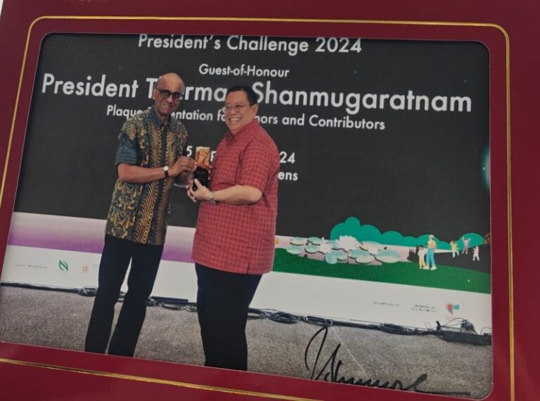 photograph from Singapore’s President Tharman Shanmugaratnam
